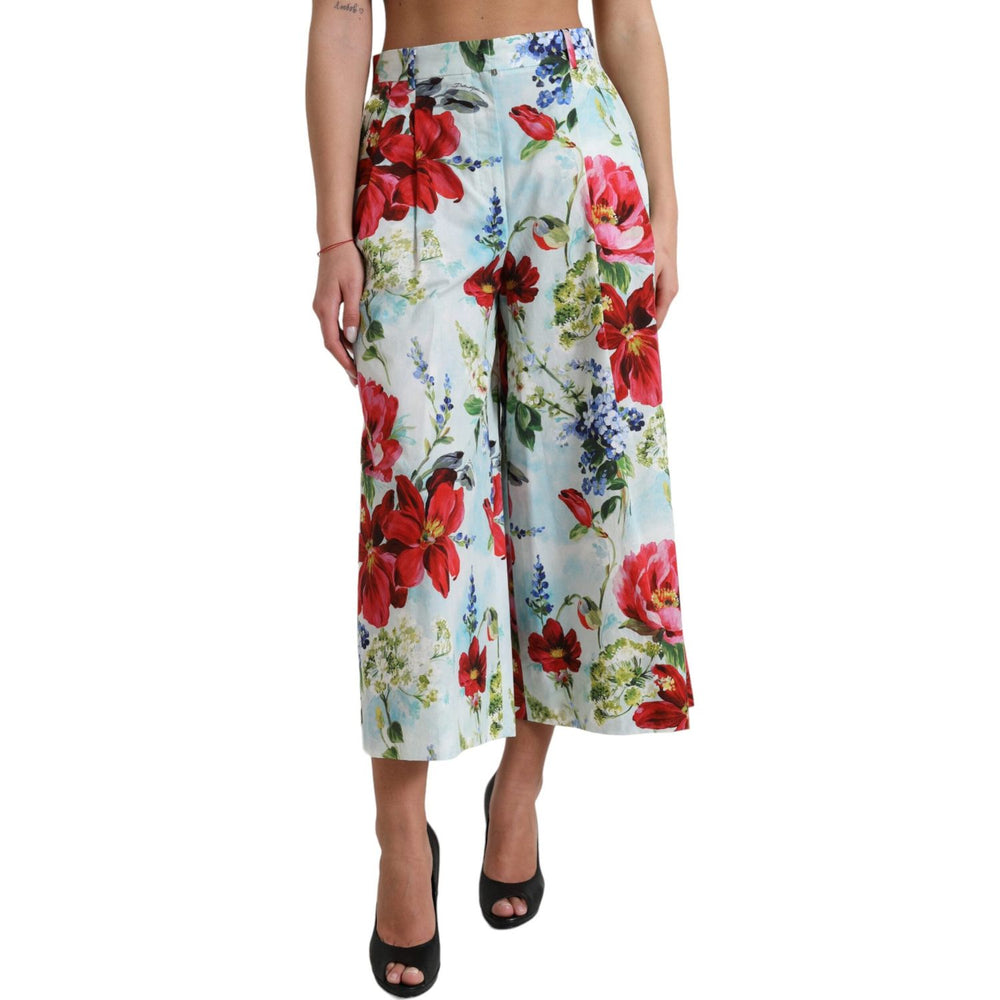 Dolce & Gabbana Multicolor Floral High Waist Wide Leg Pants PAN74955-42