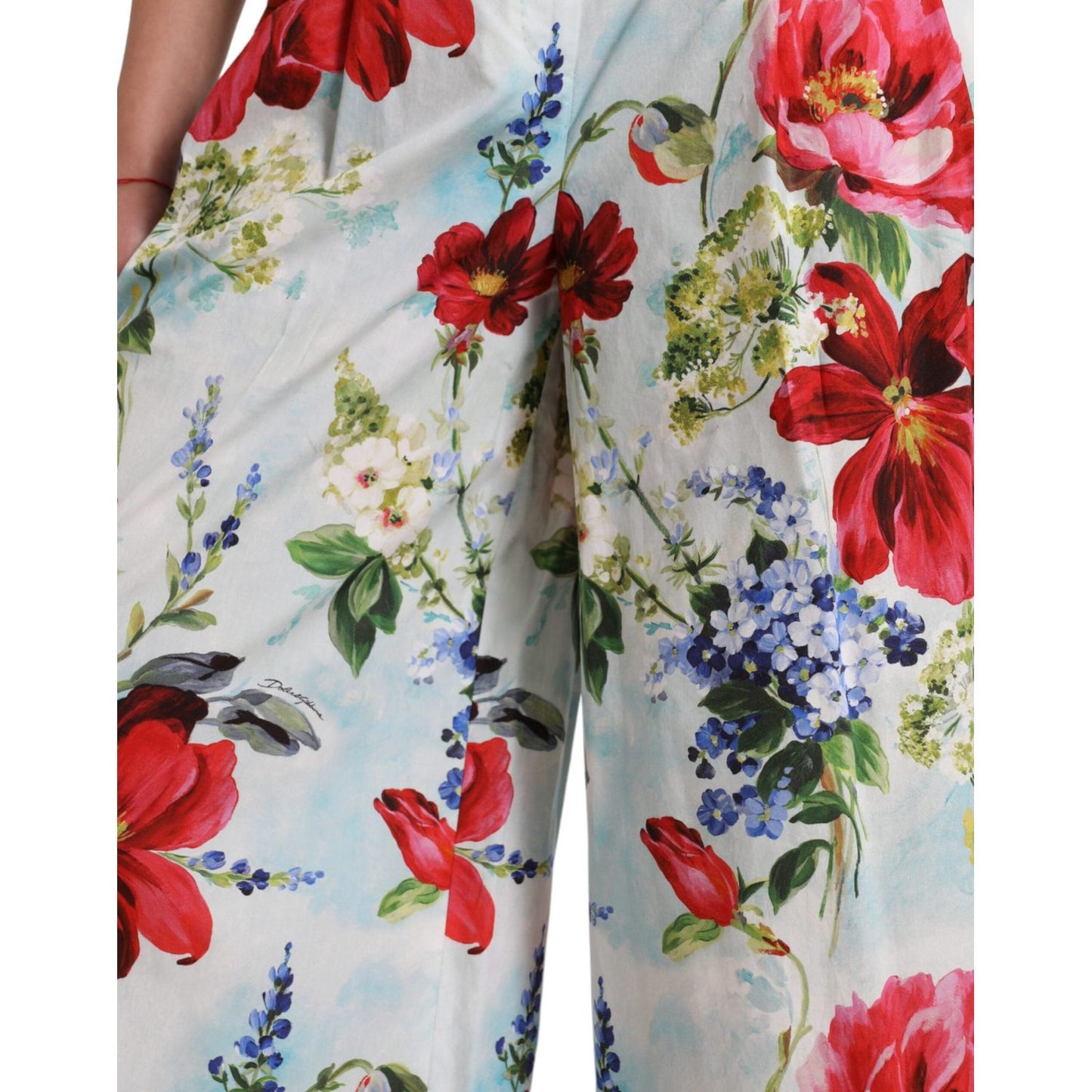 Dolce & Gabbana Multicolor Floral High Waist Wide Leg Pants PAN74955-42