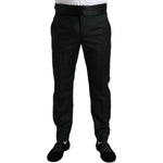 Dolce & Gabbana Black Wool Slim Fit Formal Trouser Dress Pants PAN75052-50