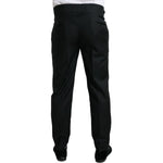 Dolce & Gabbana Black Wool Slim Fit Formal Trouser Dress Pants PAN75052-50