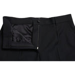 Dolce & Gabbana Black Wool High Waist Straight Pants PAN74978-46