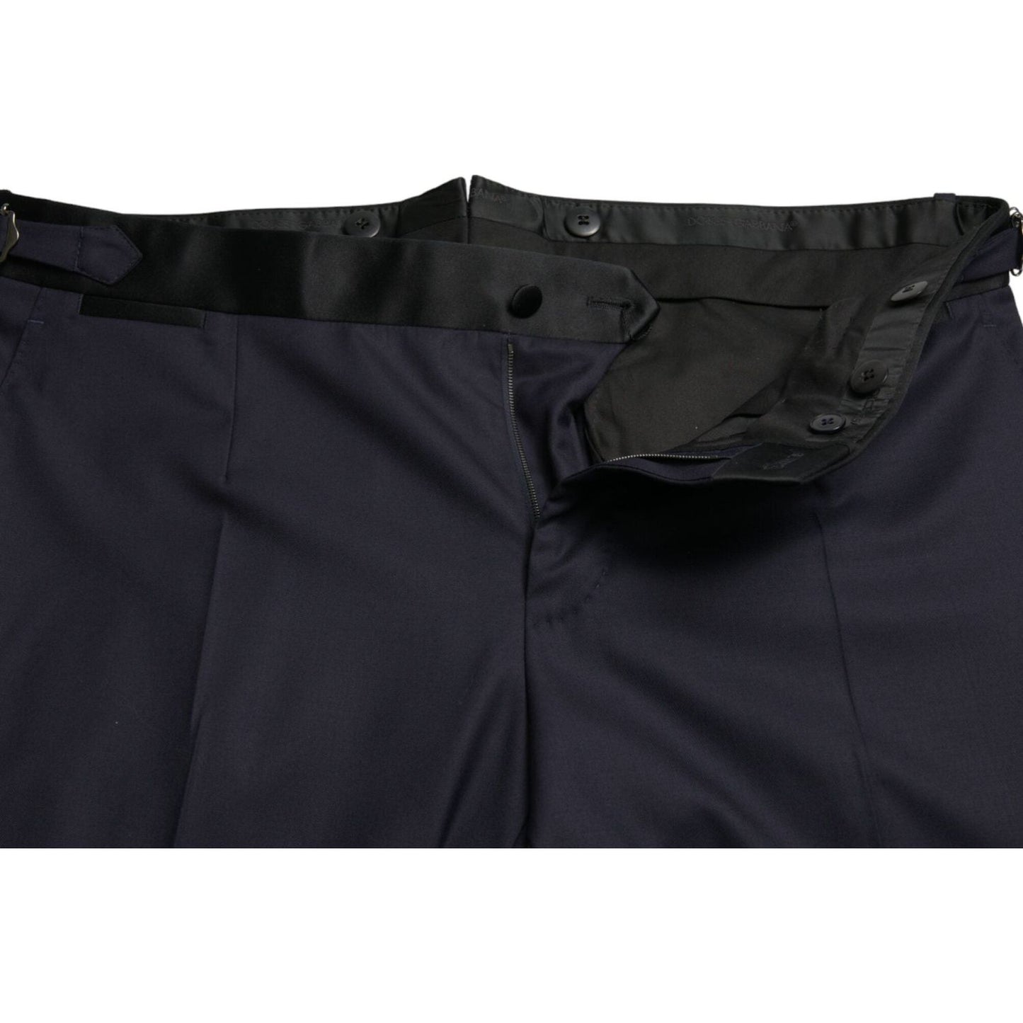 Dolce & Gabbana Blue Wool Cropped Tapered Pants PAN75066-54