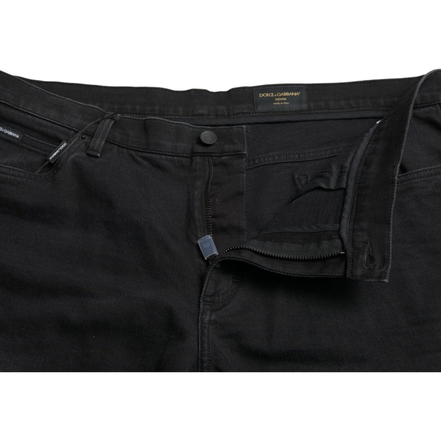 Dolce & Gabbana Black Cotton Stretch Bermuda Denim Shorts PAN74992-58