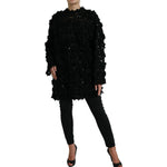 Dolce & Gabbana Black Sequined Embellished Pullover Sweater TSH84208-40