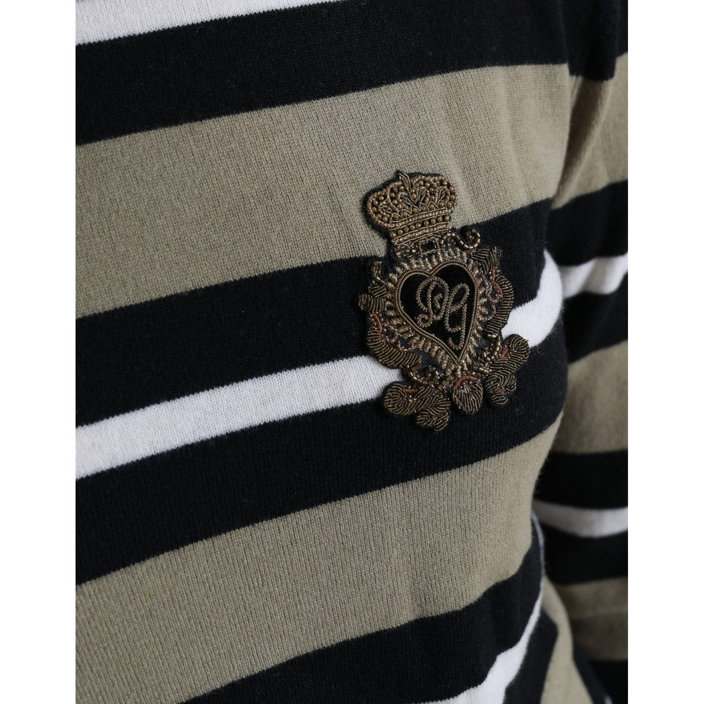 Dolce & Gabbana Multicolor Stripes Logo Turtle Neck Pullover Sweater TSH84230-40