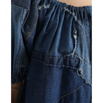 Dolce & Gabbana Blue Patchwork Short Sleeves Denim Blouse Top TSH84269-40