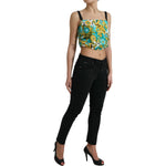 Dolce & Gabbana Multicolor Floral Sleeveless Cropped Top TSH84302-50