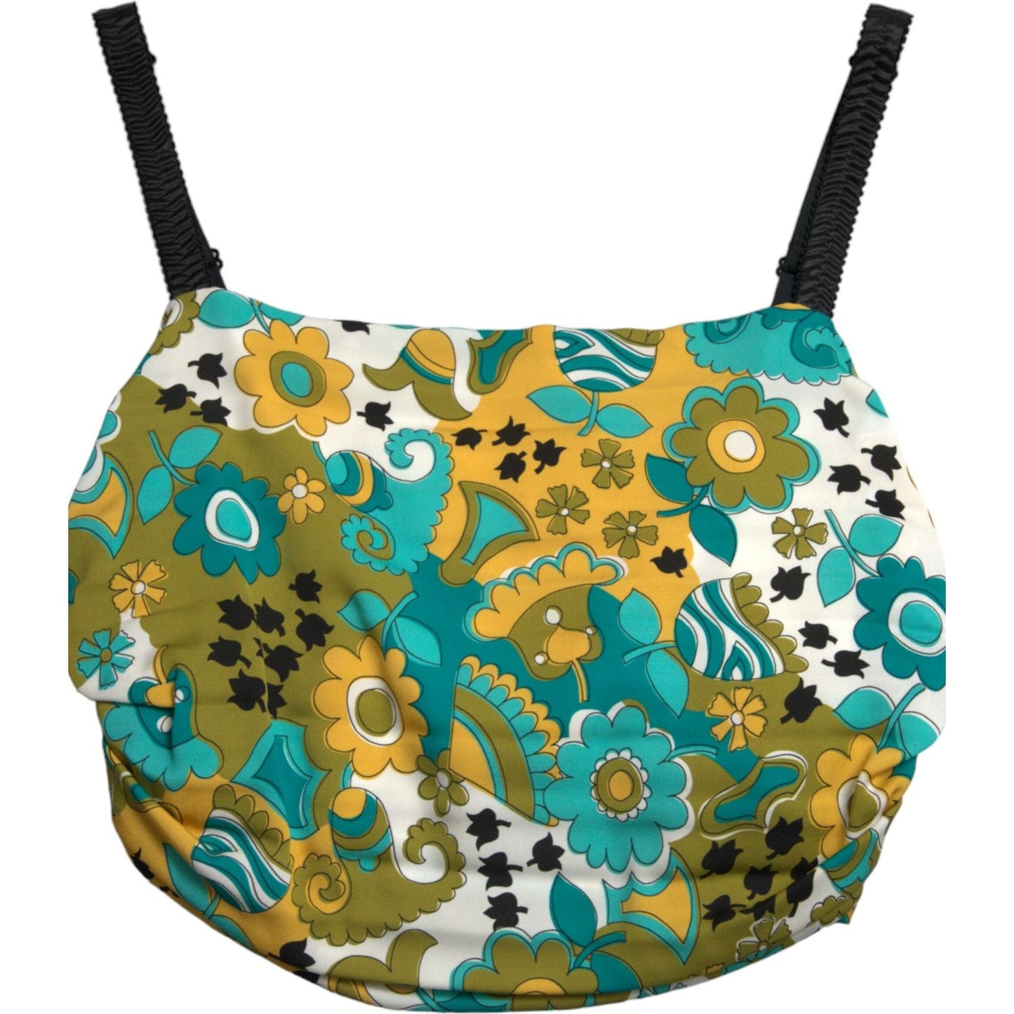 Dolce & Gabbana Multicolor Floral Sleeveless Cropped Top TSH84302-50