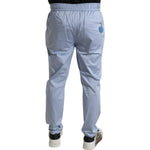 Dolce & Gabbana Light Blue Cotton Stretch Jogger Pants PAN74929-52