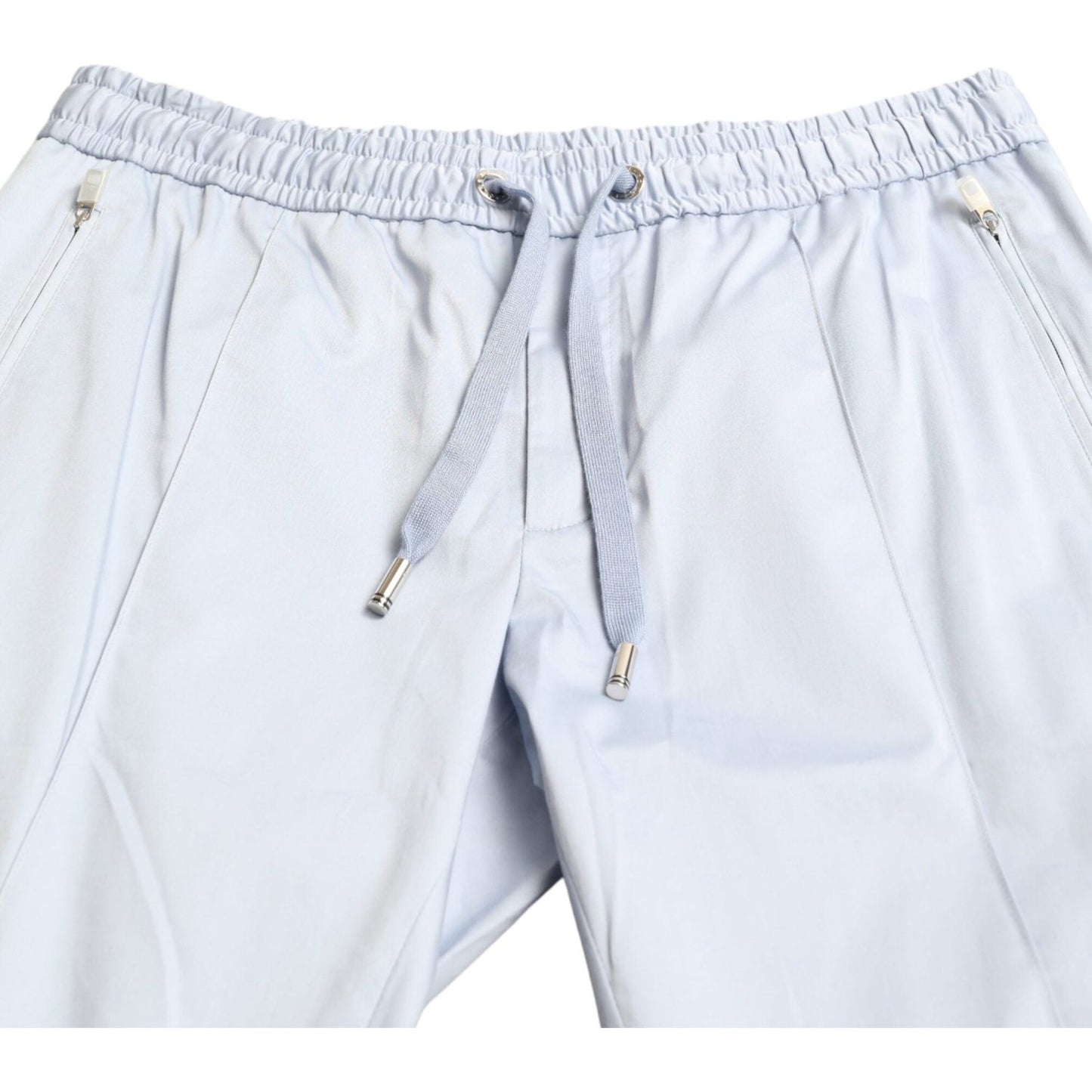 Dolce & Gabbana Light Blue Cotton Stretch Jogger Pants PAN74929-52