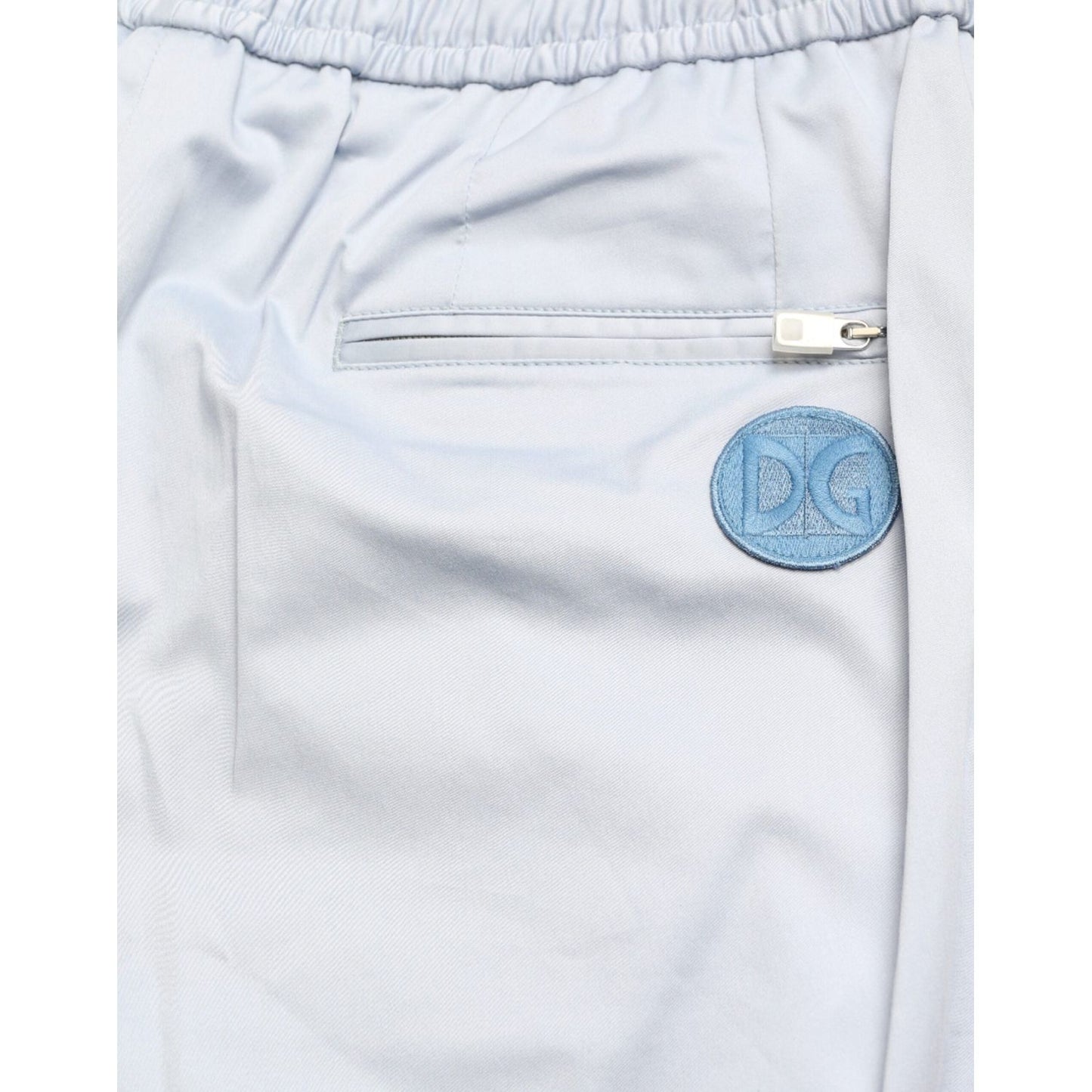 Dolce & Gabbana Light Blue Cotton Stretch Jogger Pants PAN74929-52