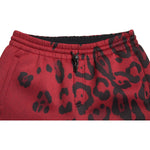 Dolce & Gabbana Red Black Leopard Stretch Jogger Pants PAN75025-56