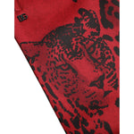 Dolce & Gabbana Red Black Leopard Stretch Jogger Pants PAN75025-56