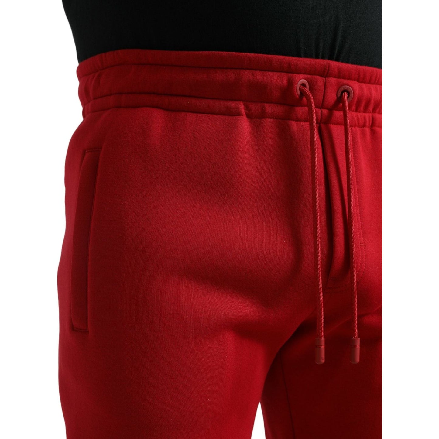 Dolce & Gabbana Red Cotton Blend Skinny Jogger Pants PAN75045-48