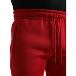 Dolce & Gabbana Red Cotton Blend Skinny Jogger Pants PAN75045-48