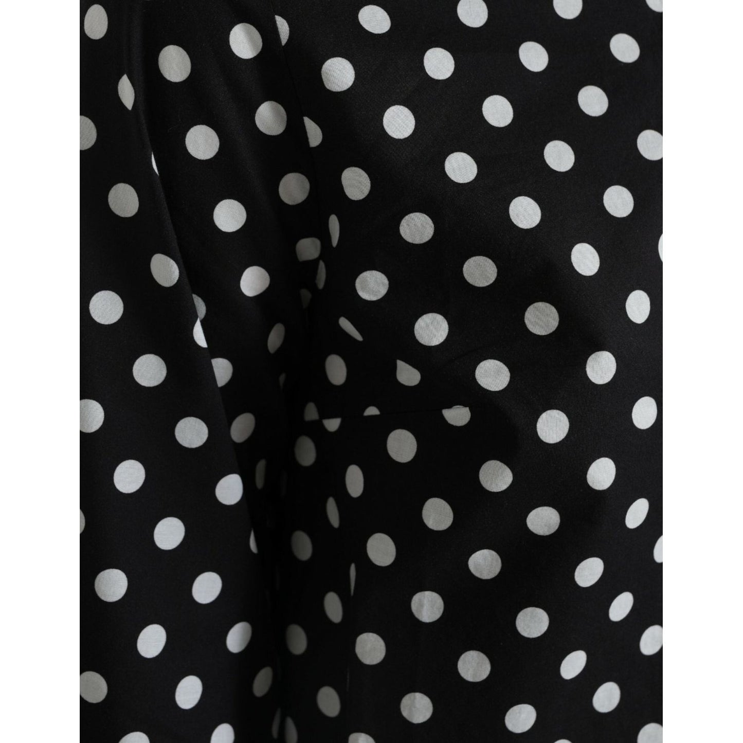 Dolce & Gabbana Black White Polka Dot Nylon Shift Mini Dress DR281001-40
