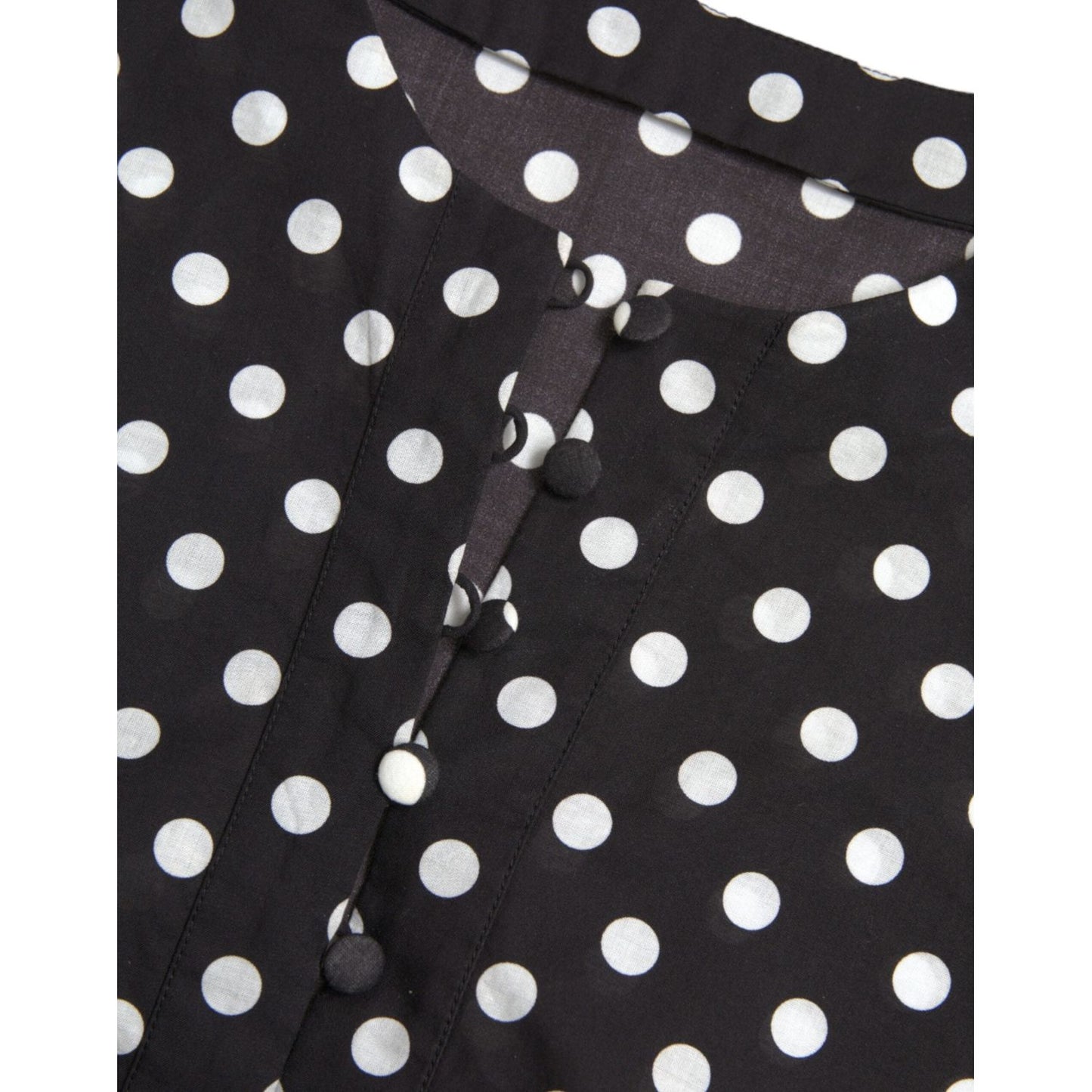 Dolce & Gabbana Black White Polka Dot Nylon Shift Mini Dress DR281001-40