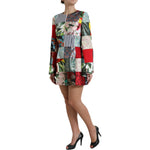 Dolce & Gabbana Multicolor Floral Patchwork Shift Mini Dress DR281002-46