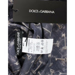 Dolce & Gabbana Blue gold key print silk blouse SIG13321-1