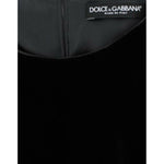 Dolce & Gabbana Black velvet shortsleeved blouse SIG13218-1