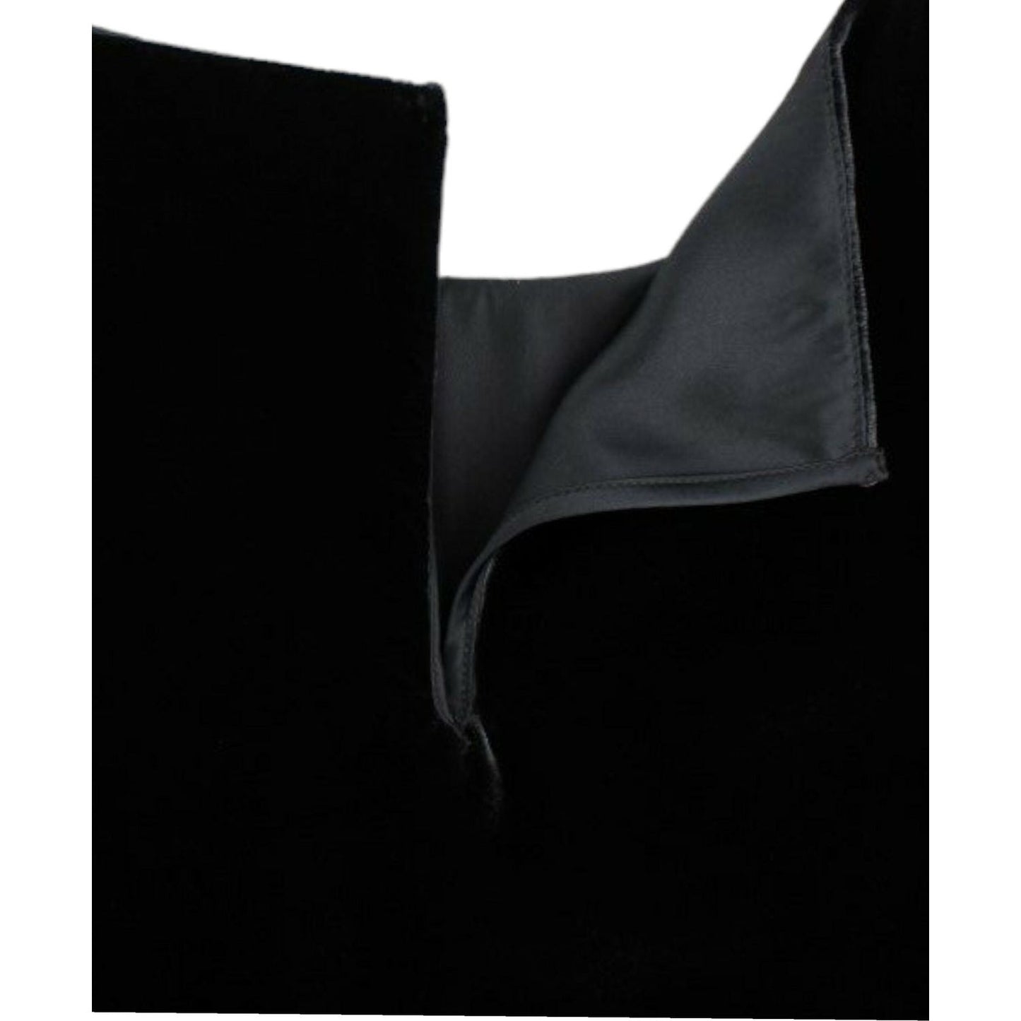 Dolce & Gabbana Black velvet shortsleeved blouse SIG13218-1