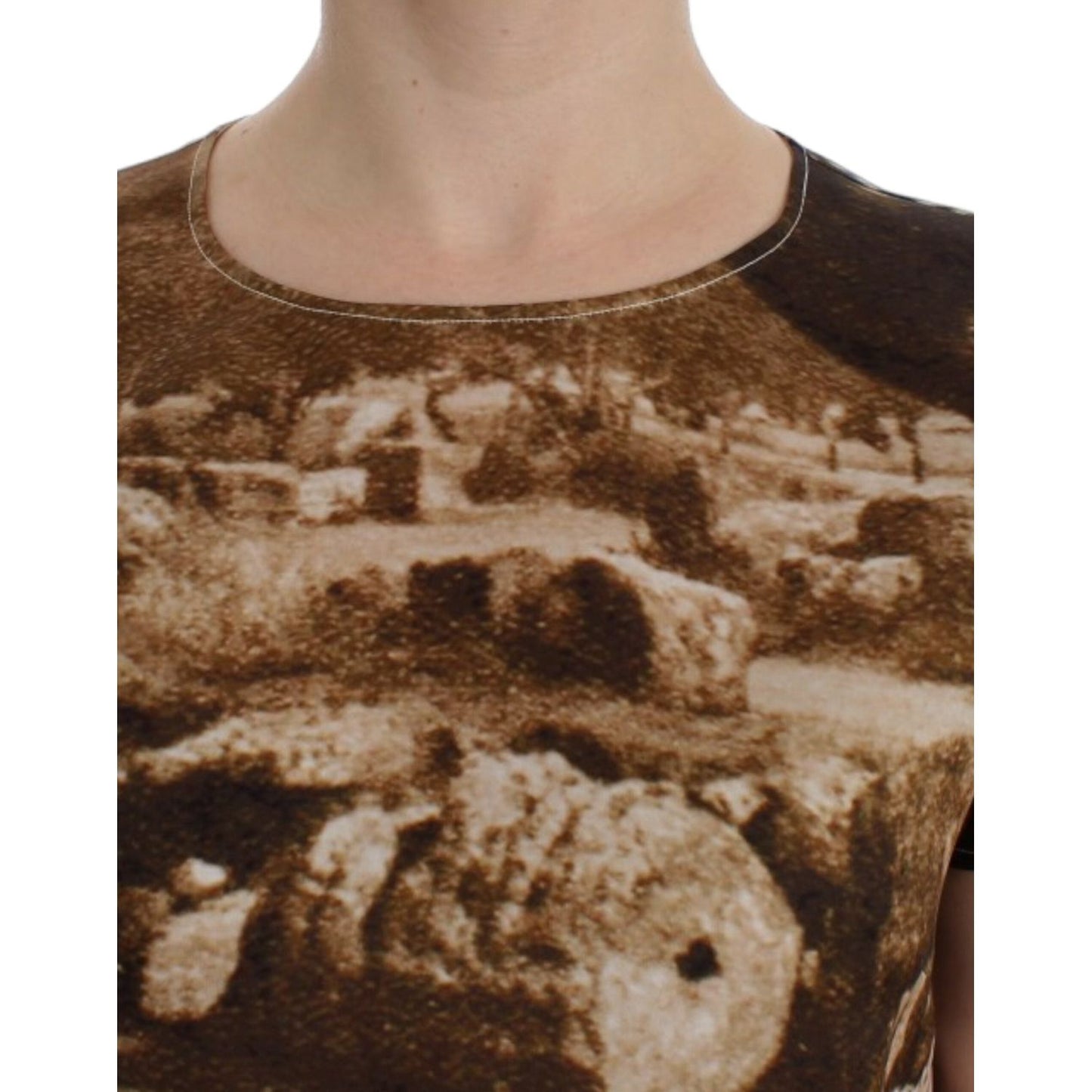 Dolce & Gabbana Brown Taormina silk blouse