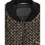 Dolce & Gabbana Black Sequined Goatskin Jacket SIG12189-1