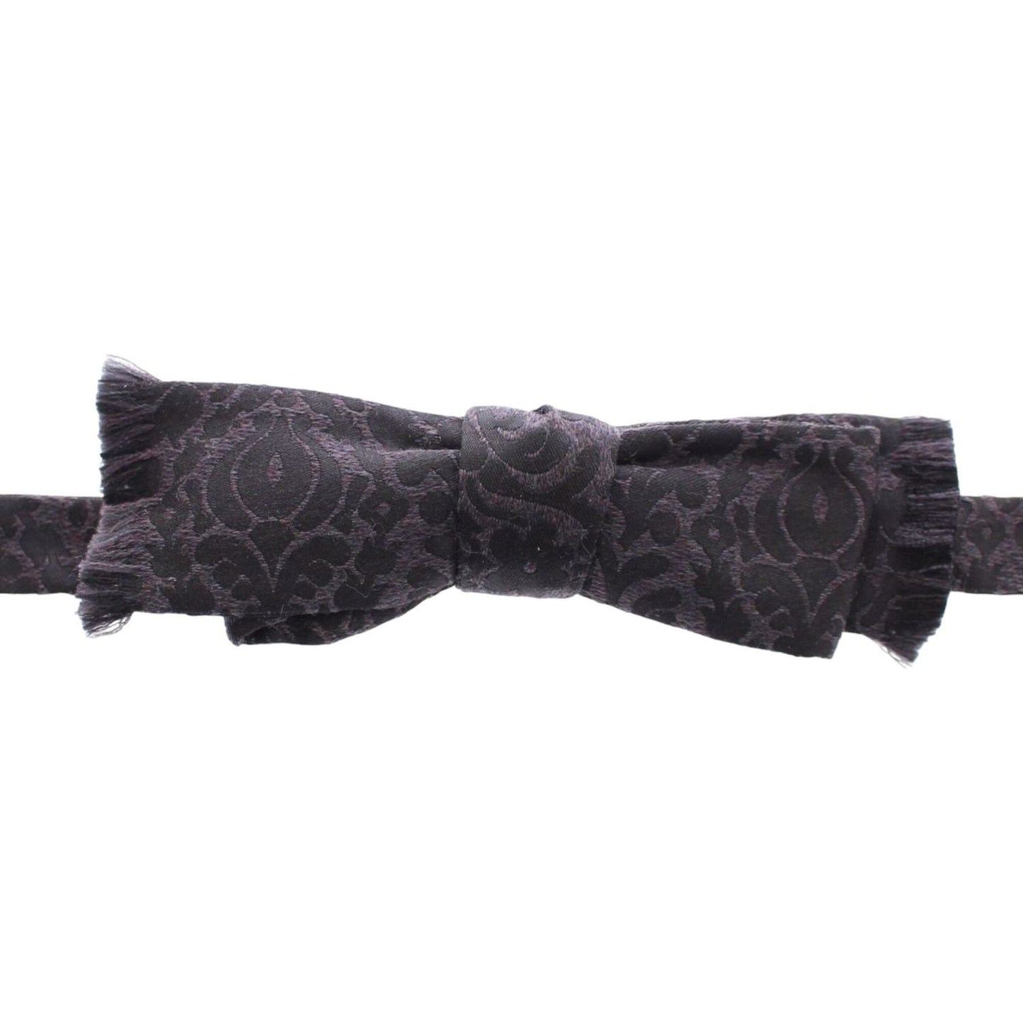 Dolce & Gabbana Gray Black Wool Bow Tie Bow Tie