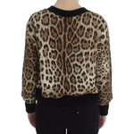 Dolce & Gabbana Leopard Print Crewneck Short Sweater SIG13185-1