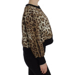 Dolce & Gabbana Leopard Print Crewneck Short Sweater SIG13185-1