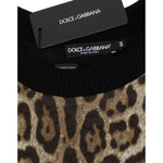 Dolce & Gabbana Leopard Print Crewneck Short Sweater SIG13185-1