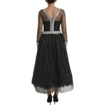 Dolce & Gabbana Black Crystal Embellished A-line Gown Dress DR281081-44