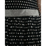 Dolce & Gabbana Black Crystal Embellished A-line Gown Dress DR281081-44