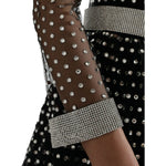 Dolce & Gabbana Black Crystal Embellished A-line Gown Dress DR281081-44