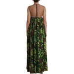 Dolce & Gabbana Green Banana Leaf Sleeveless Long Maxi Dress DR281084-40
