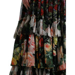 Dolce & Gabbana Multicolor Floral Chiffon Tiered Maxi Dress DR281071-40