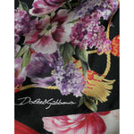 Dolce & Gabbana Multicolor Floral Print Silk Twill Gown Dress DR281099-40