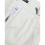 Dolce & Gabbana Black White Cotton Cut Out Waist Tapered Pants PAN74952-40