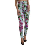 Dolce & Gabbana Multicolor Floral High Waist Leggings Pants PAN74992-40
