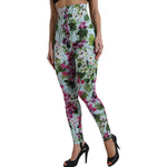 Dolce & Gabbana Multicolor Floral High Waist Leggings Pants PAN74992-40