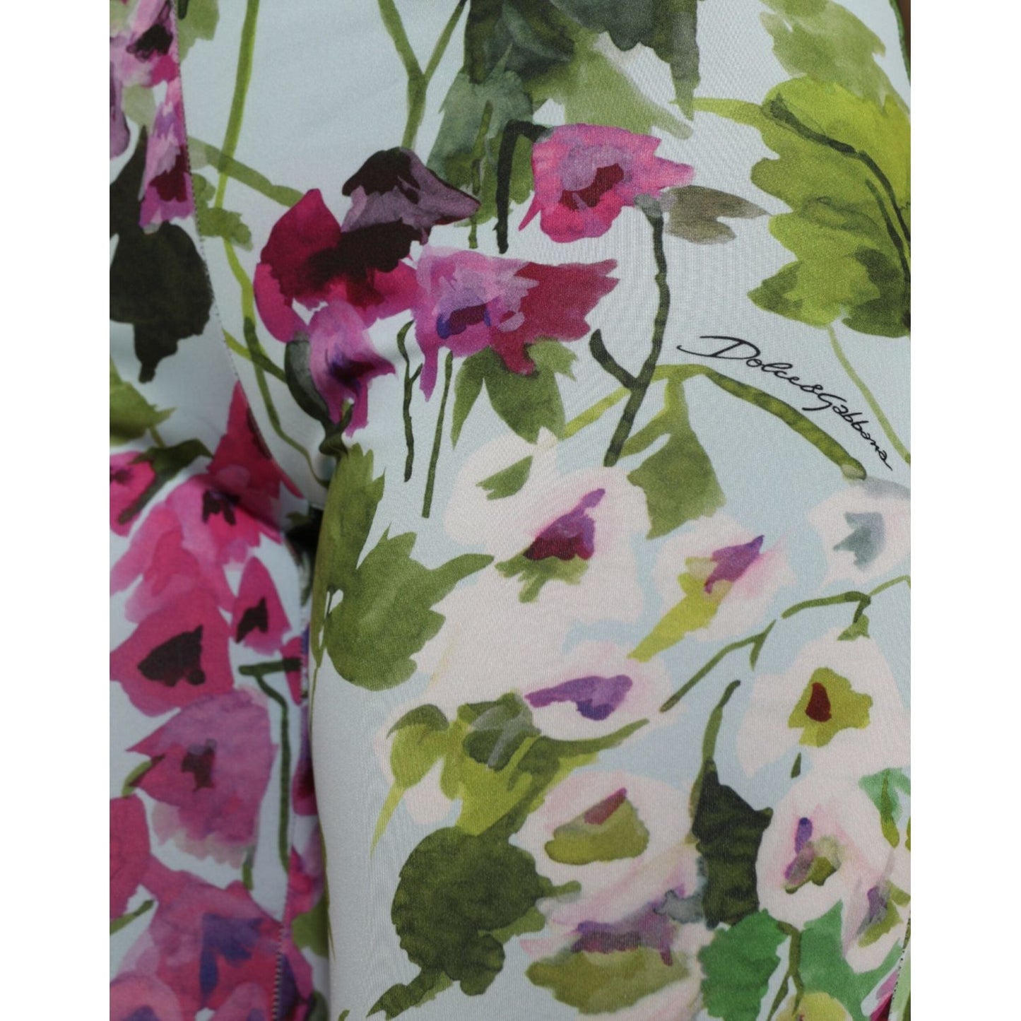 Dolce & Gabbana Multicolor Floral High Waist Leggings Pants PAN74992-40