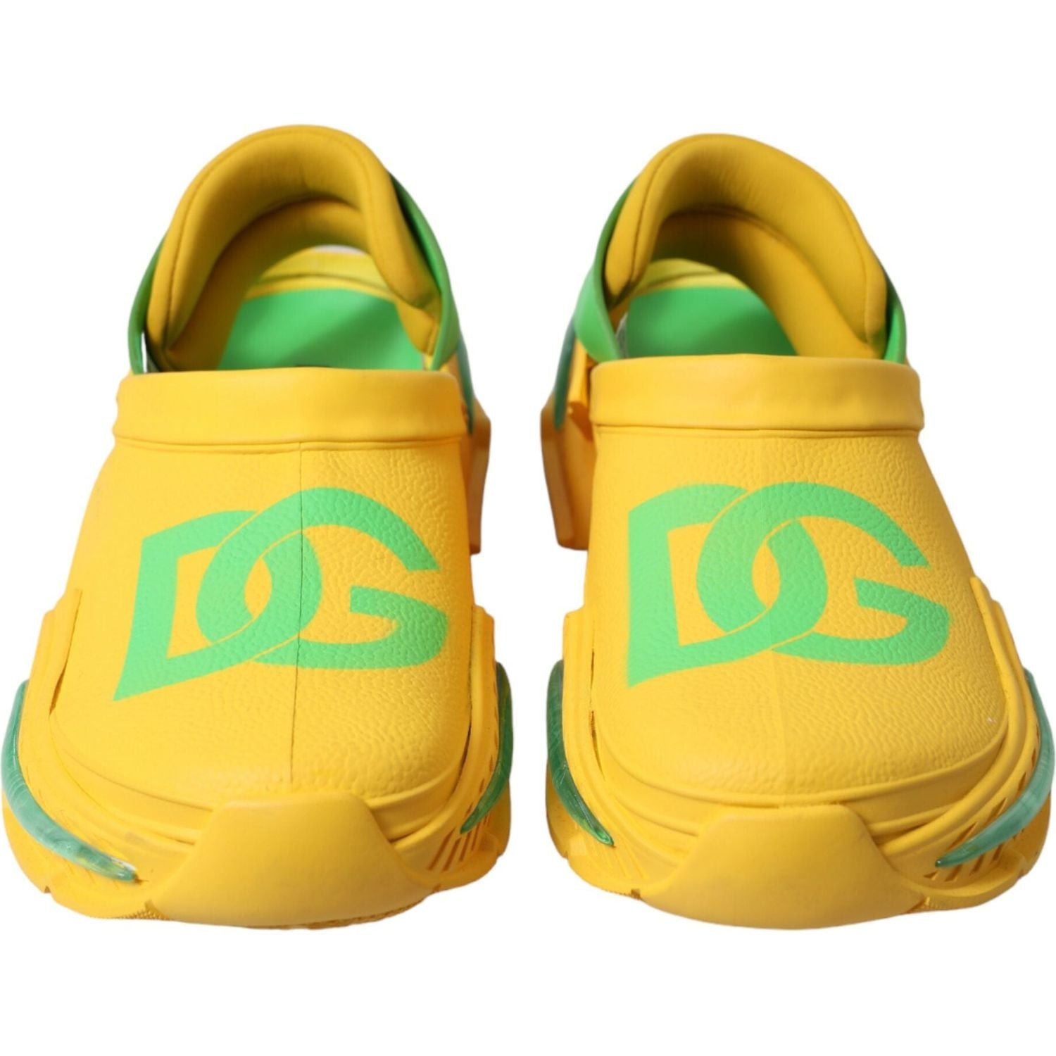 Dolce & Gabbana Yellow Green Rubber Clogs Men Slippers Men Shoes