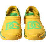 Dolce & Gabbana Yellow Green Rubber Clogs Men Slippers Men Shoes MV5360-44