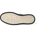 Dolce & Gabbana Black Croc Exotic Leather Sneakers Shoes MV5416-40