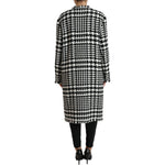 Dolce & Gabbana Black White Houndstooth Trench Coat Jacket JKT3697-40