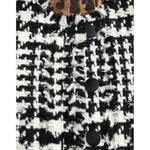 Dolce & Gabbana Black White Houndstooth Trench Coat Jacket JKT3697-40