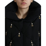 Dolce & Gabbana Black Embellished Quilted Shell Bomber Jacket JKT3711-42