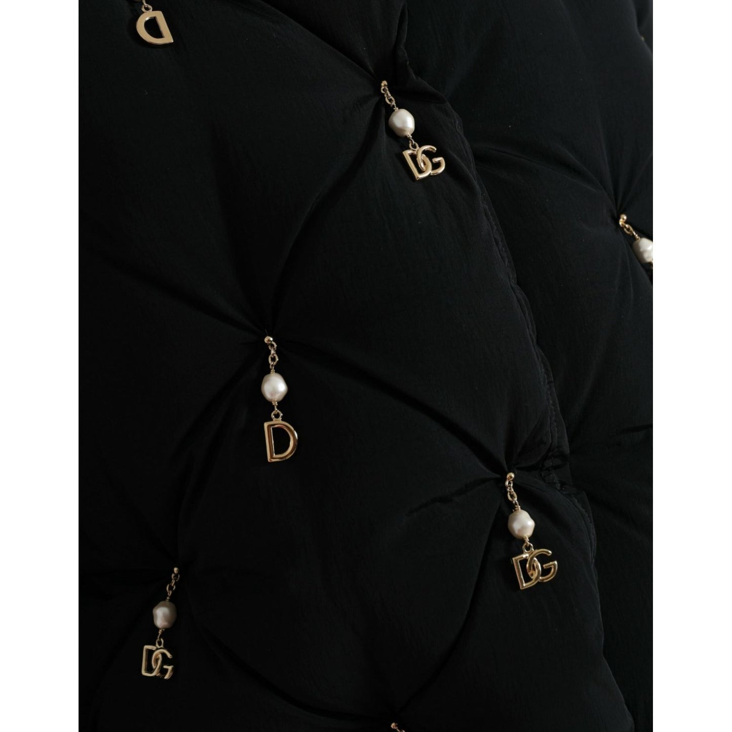Dolce & Gabbana Black Embellished Quilted Shell Bomber Jacket JKT3711-42