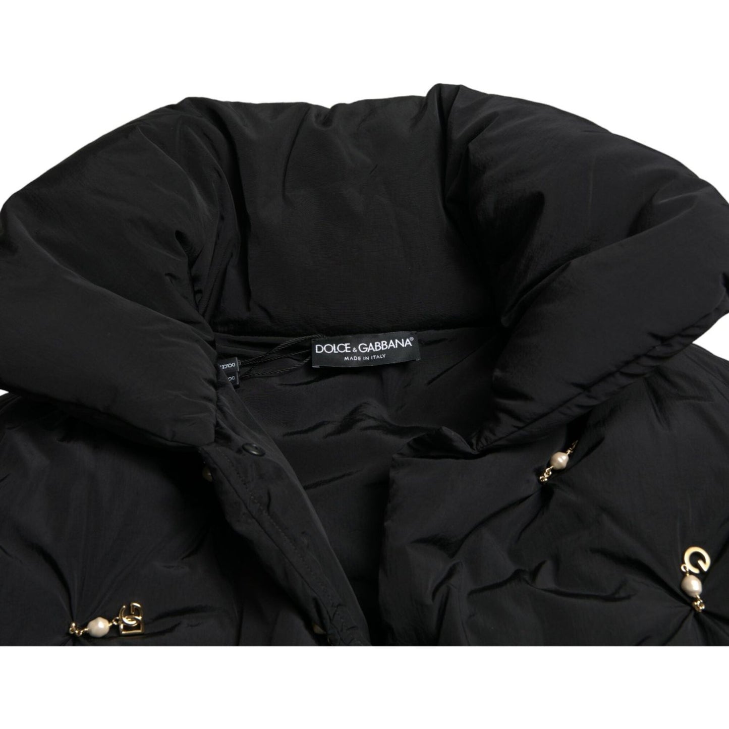 Dolce & Gabbana Black Embellished Quilted Shell Bomber Jacket JKT3711-42