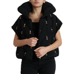 Dolce & Gabbana Black Embellished Quilted Shell Bomber Jacket JKT3711-42